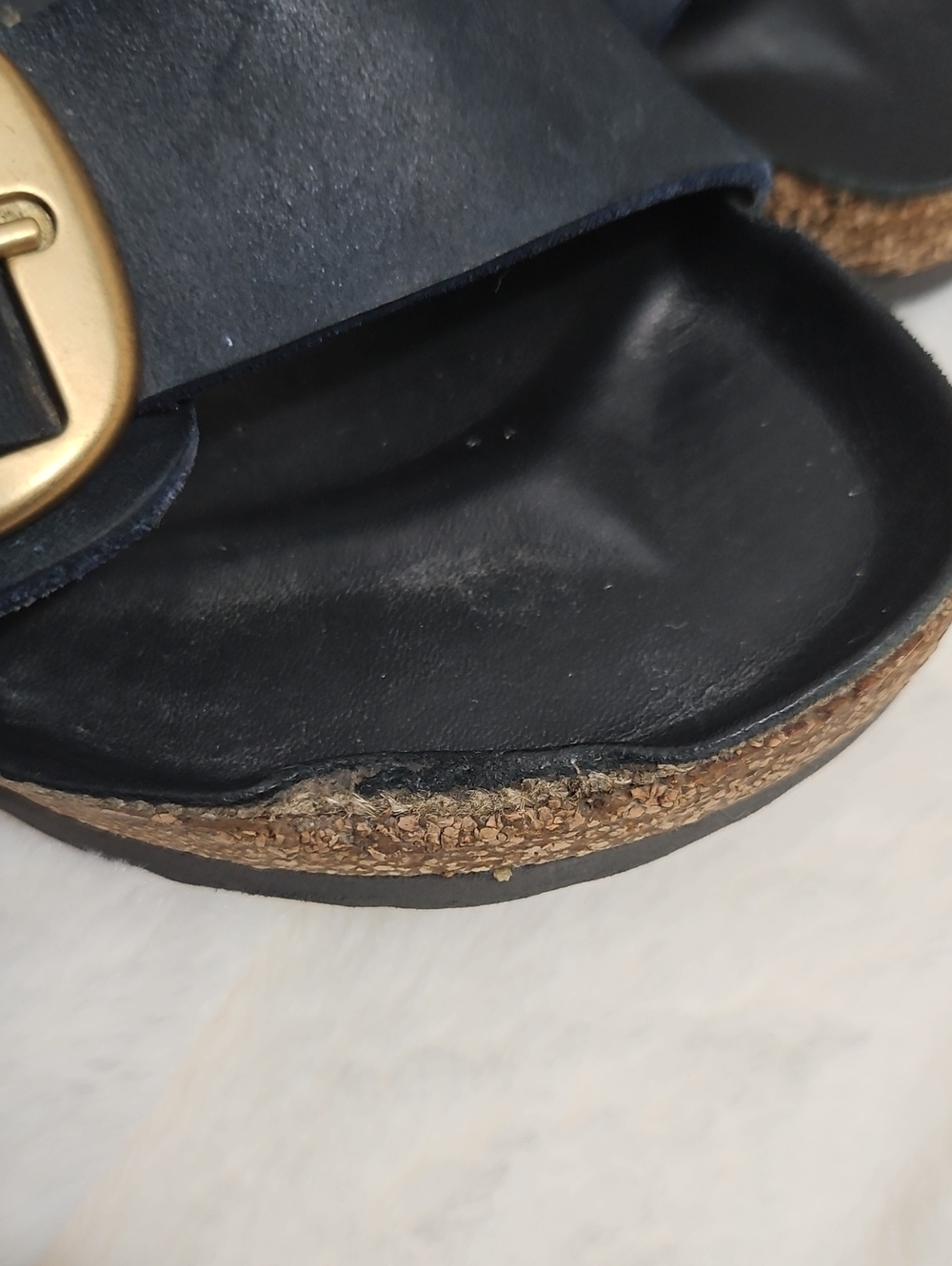 Birkenstock Arizona Big Buckle Sandals – Navy Leather – EU 40 / US 9-9.5 - Picture 5 of 9